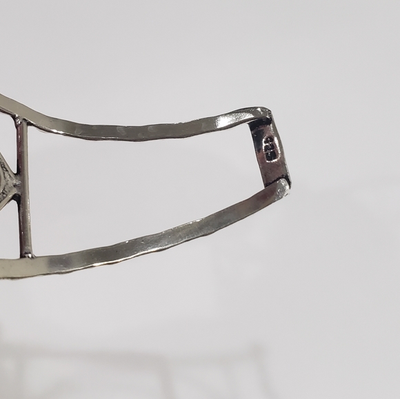 Agate Bracelet, 925 silver agate geode slice gemstone adjustable cuff bracelet - Picture 10 of 14